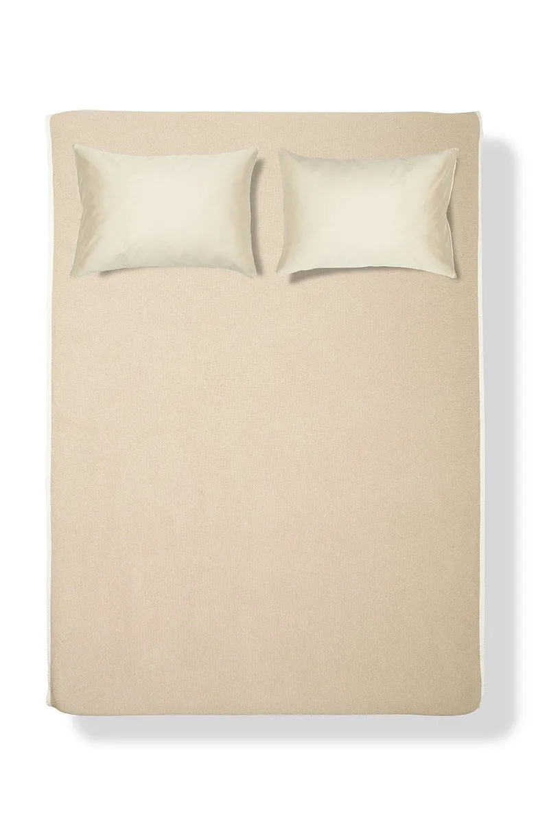 Cotton Blanket or Bedspread Maxi XL in Orange & Clay Beige Colors