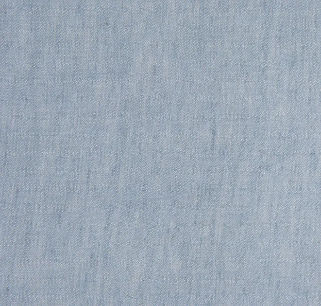 LINEN CURTAINS TWO TONE STONEWASHED IN LIGHT BLUE