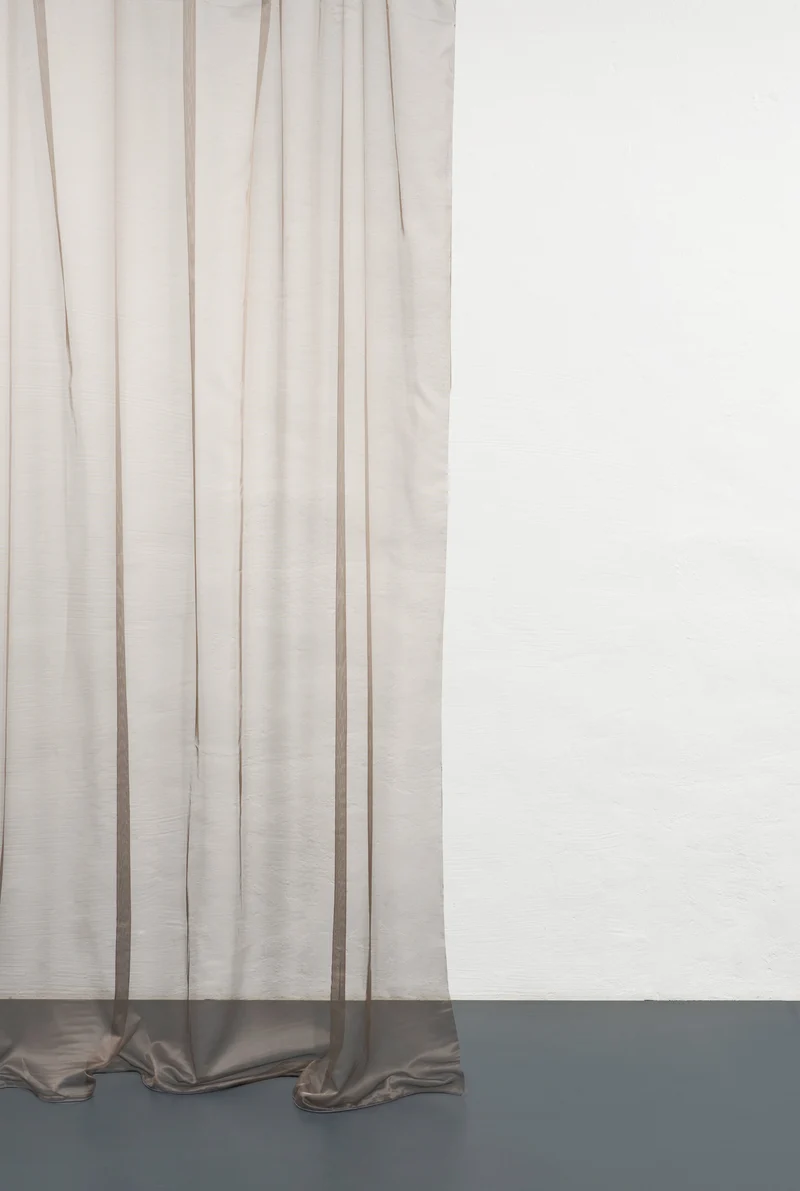 Metallic Sheer Curtains "Glamorous" in Bronze Color