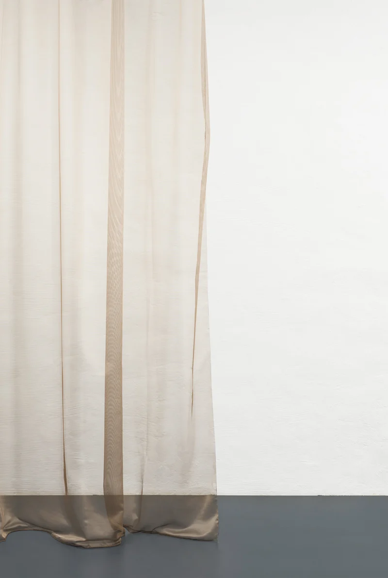 Metallic Sheer Curtains "Glamorous" in Brass Color