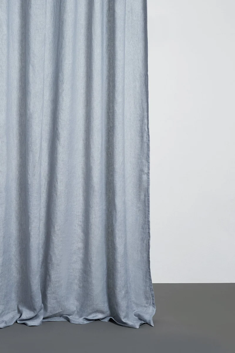 Linen Curtains Two Tone Stonewashed in Quartz Color