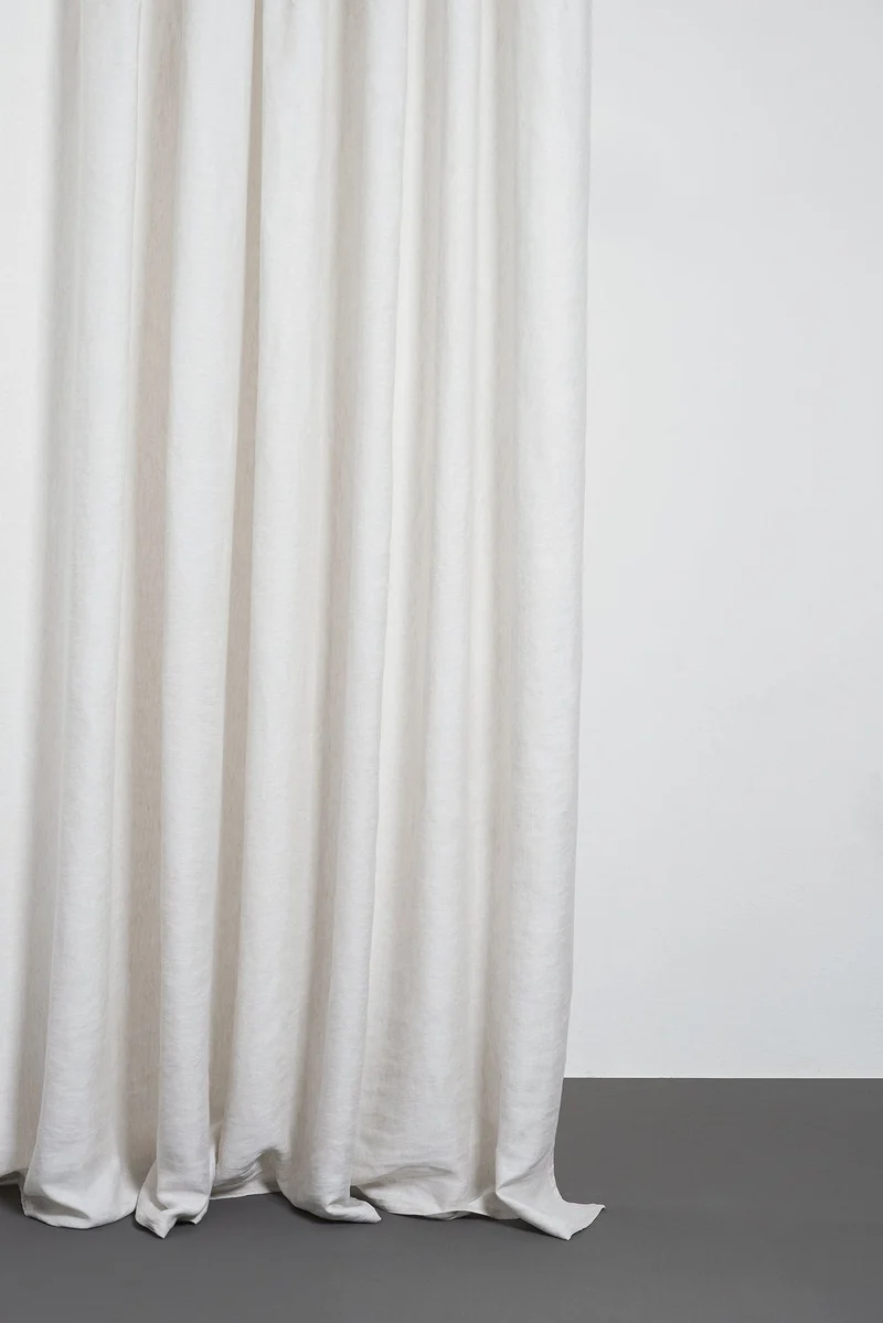 Linen Curtains Two Tone Stonewashed in Nature Color