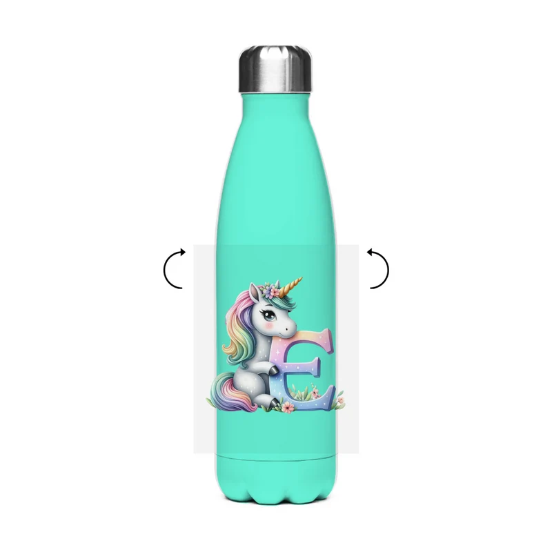 Schultrinkflasche "Einhorn" aus Edelstahl - individuelle Thermoflasche