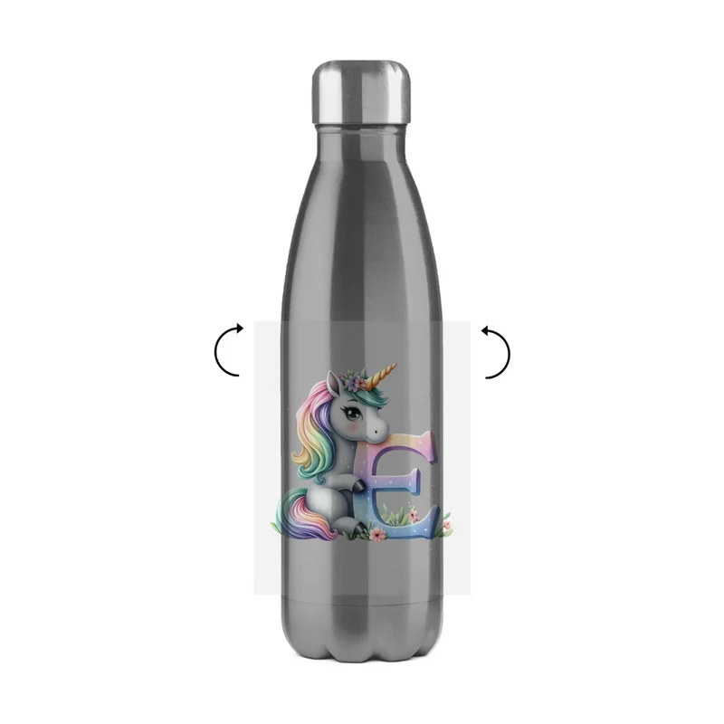 Schultrinkflasche "Einhorn" aus Edelstahl - individuelle Thermoflasche