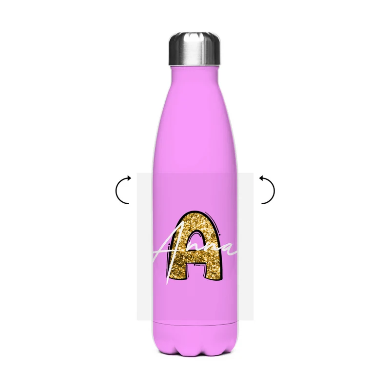 Mit Foto und Initialen - individuelle Büro Thermoflasche