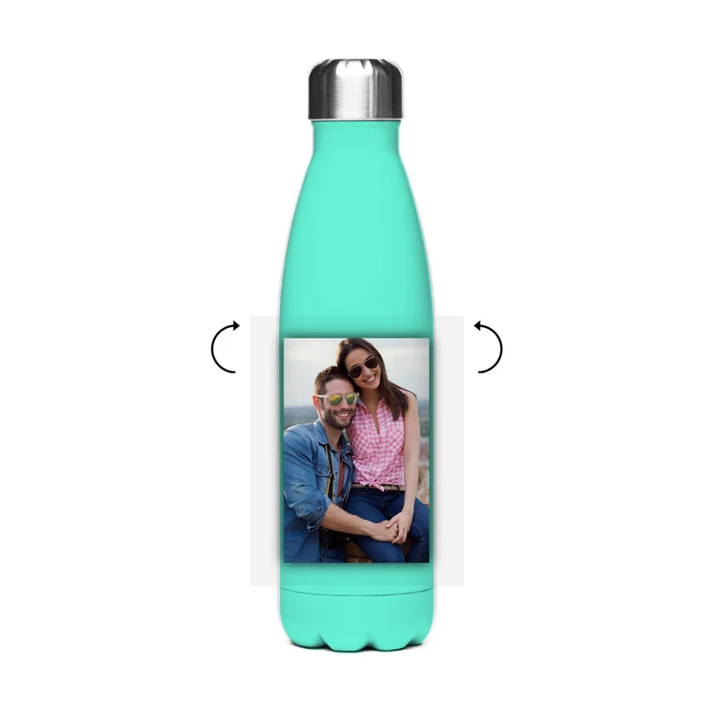 Mit Foto und Initialen - individuelle Büro Thermoflasche