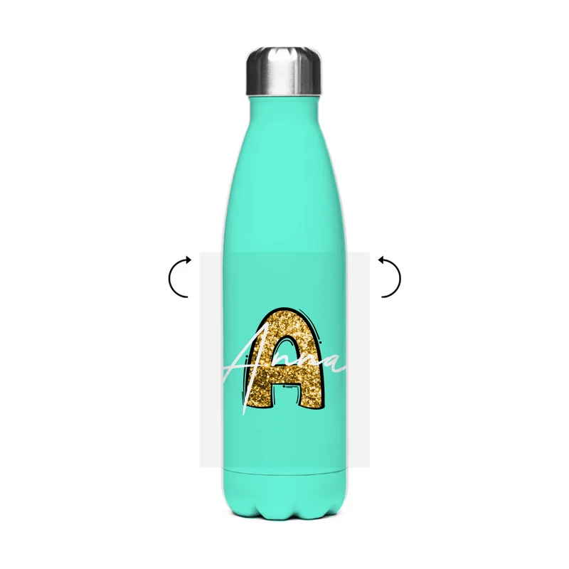 Mit Foto und Initialen - individuelle Büro Thermoflasche