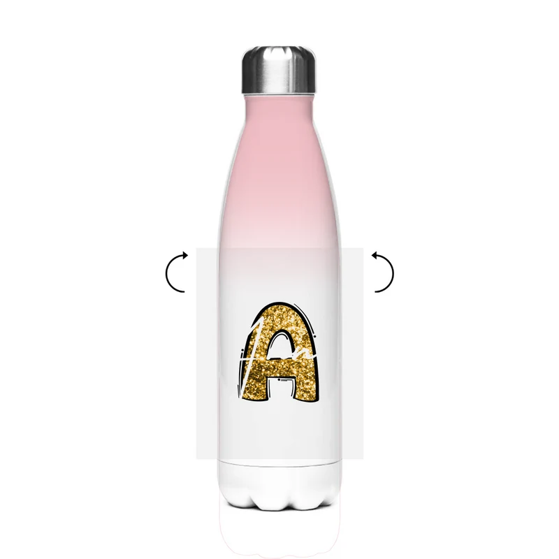 Mit Foto und Initialen - individuelle Büro Thermoflasche