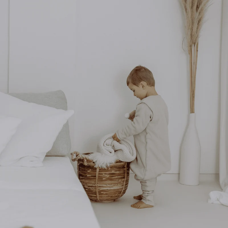 Schlafsack mit Umschlag-Fuß und Ärmel 3.5 TOG | Essential Beige
