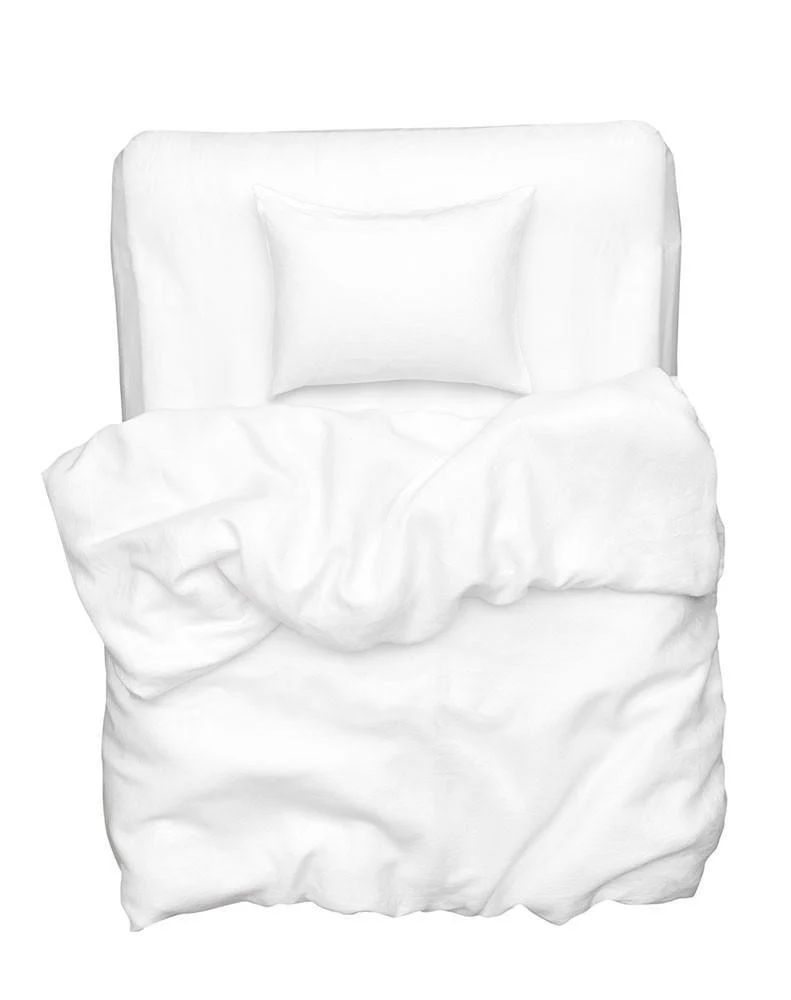 Linen Bedding Panama in White Color