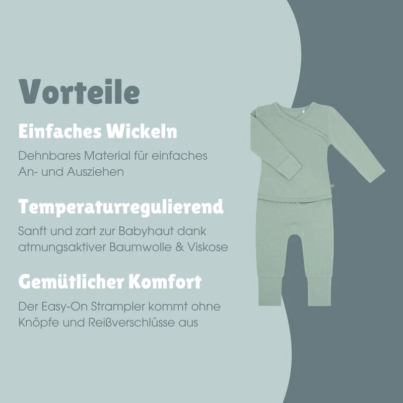 Langarm Easy-on Strampler | Essential Mint