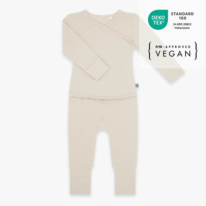 Langarm Easy-on Strampler | Essential Beige