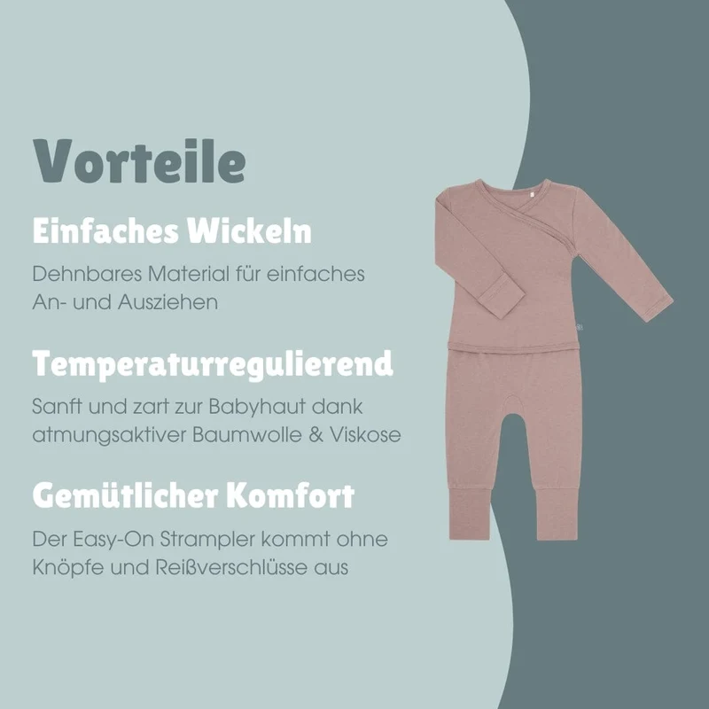 Langarm Easy-on Strampler | Essential Berry