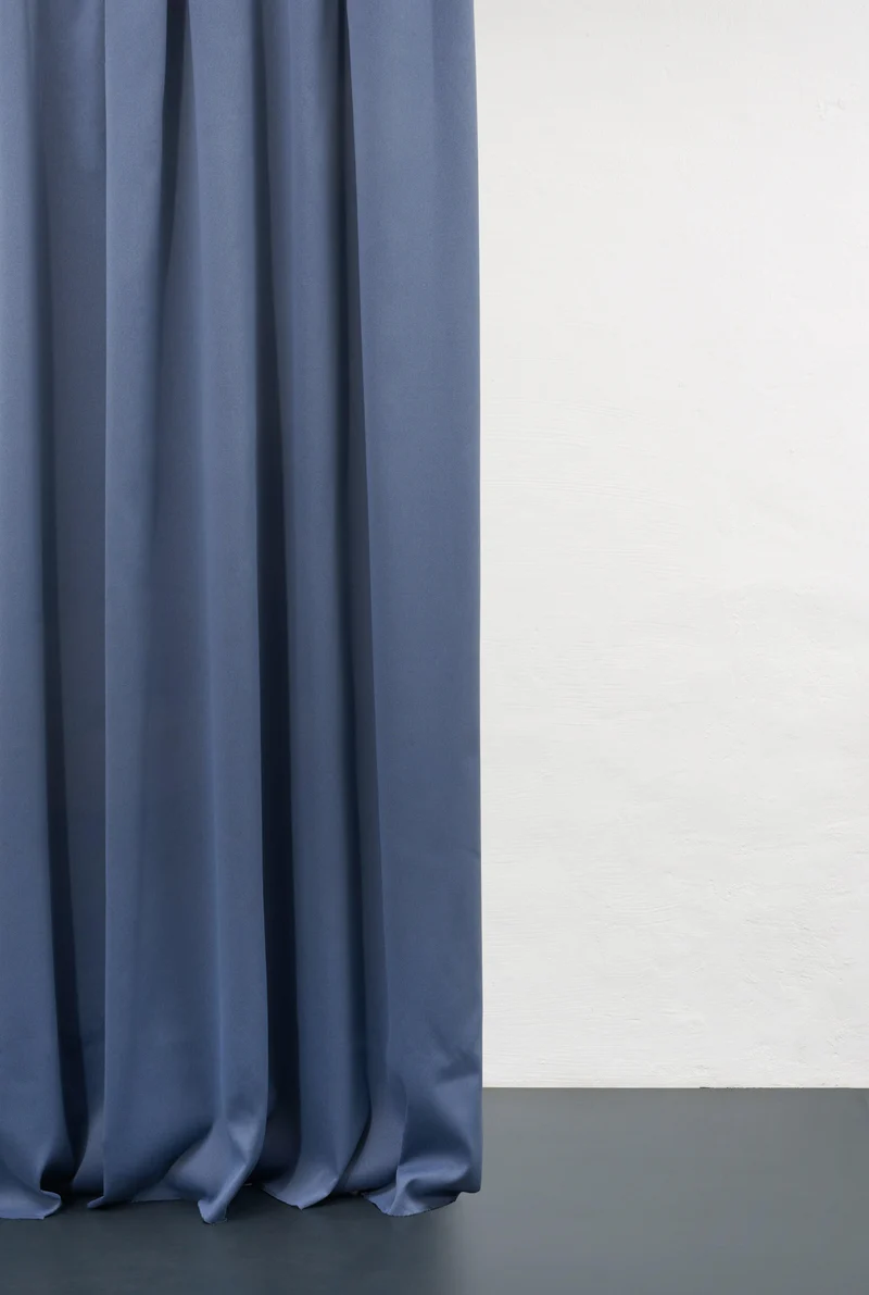 Blackout Curtains Twill Weave in Denim Color