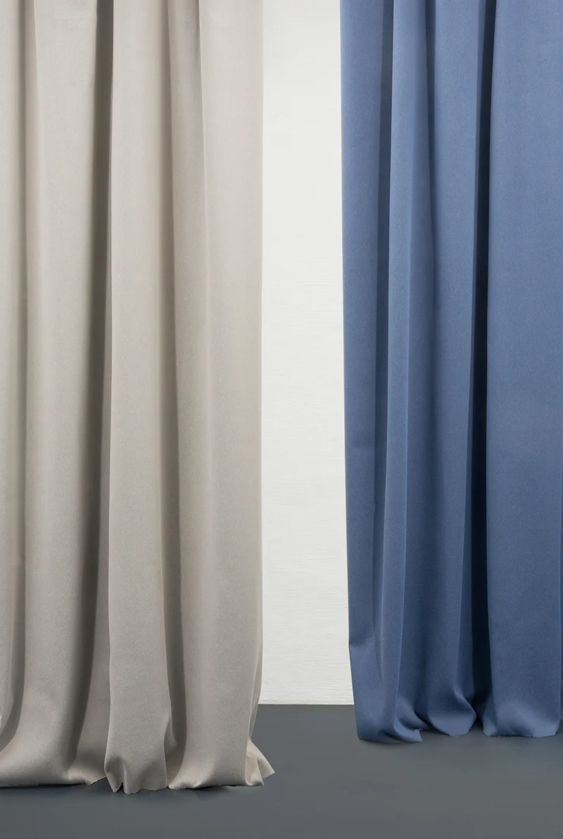 Blackout Curtains Twill Weave in Denim Color