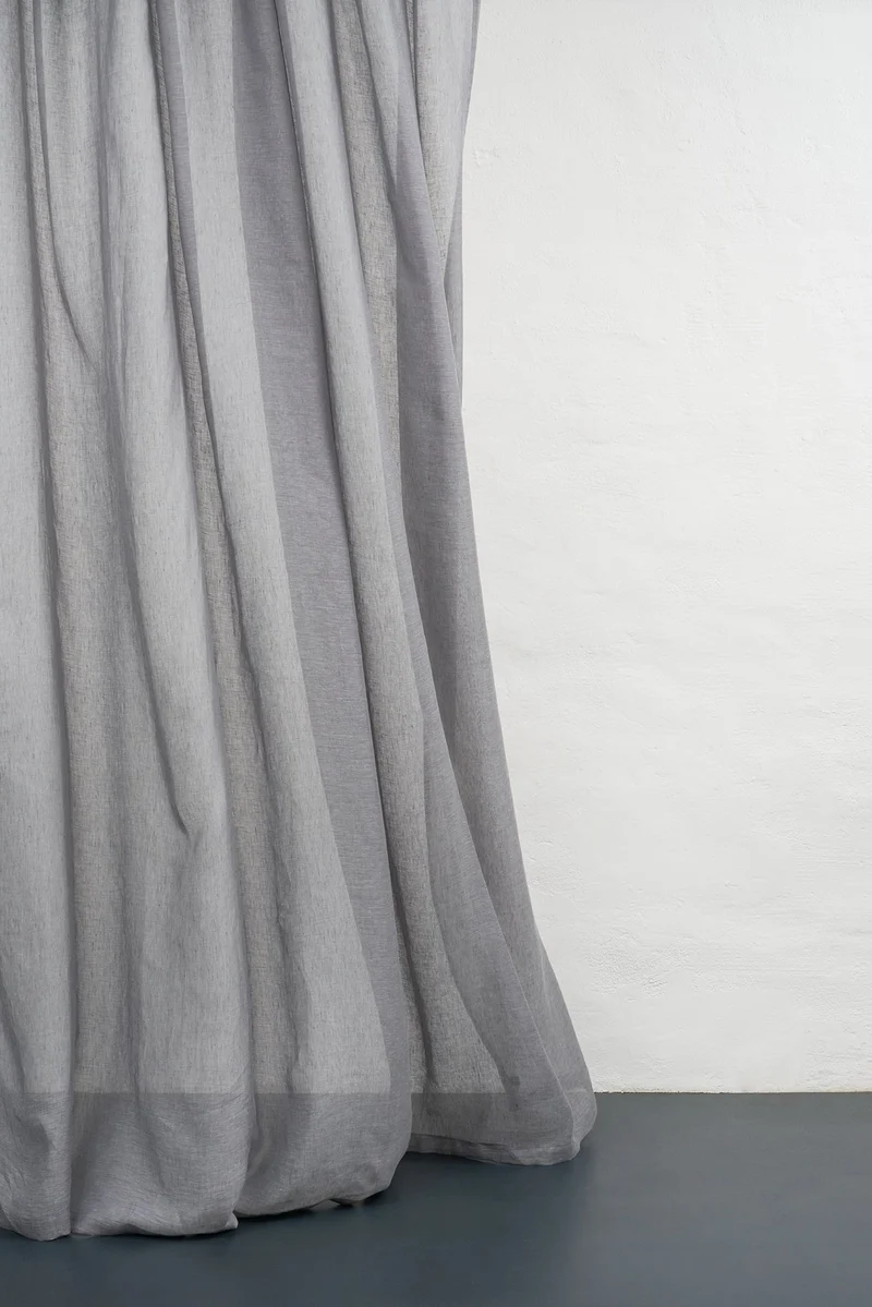 Linen Curtains in Anthracite Color