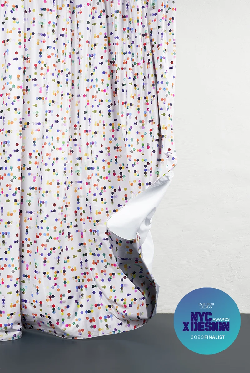 Blackout Curtain "Dotty" by Sophie Probst in Beige Color