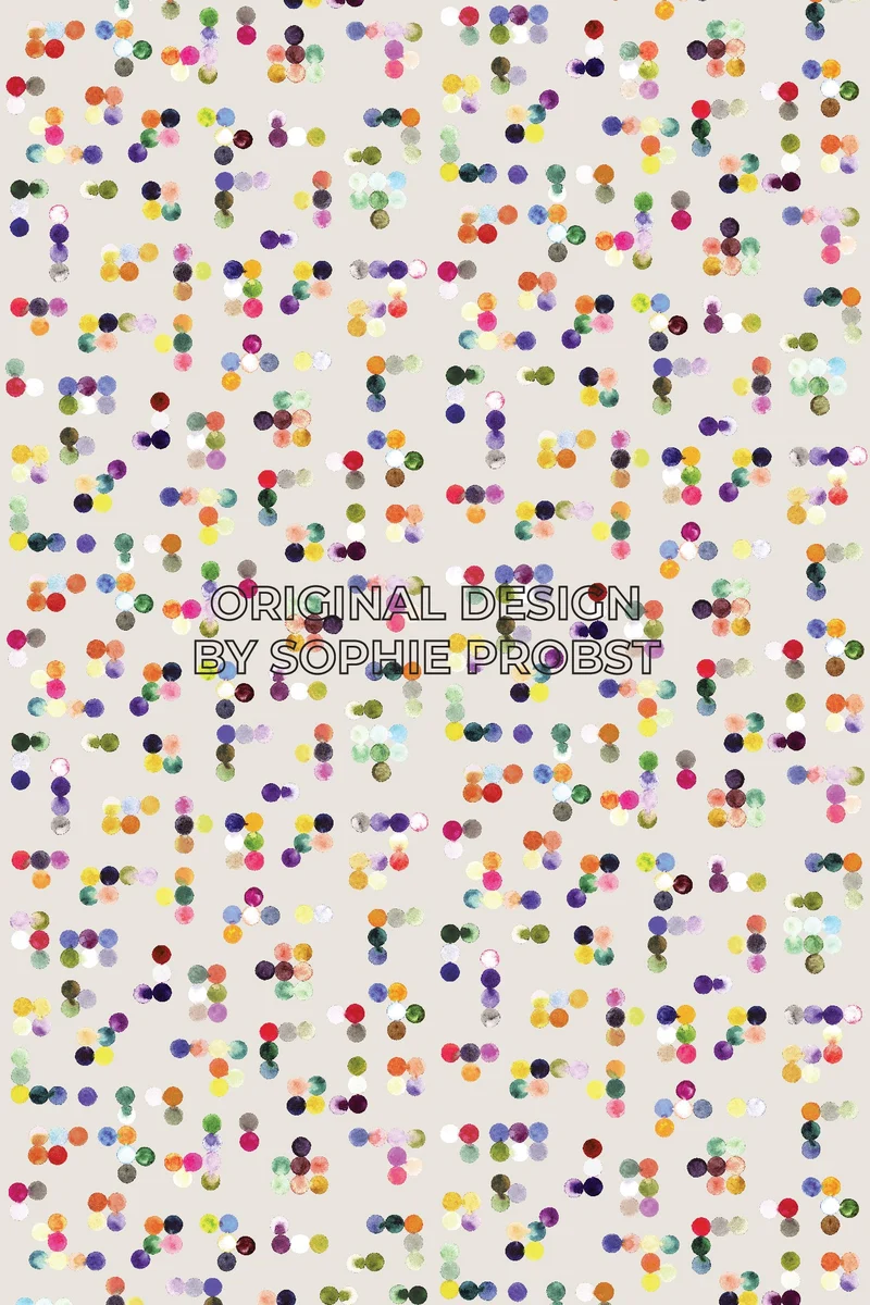 Blackout Curtain "Dotty" by Sophie Probst in Beige Color