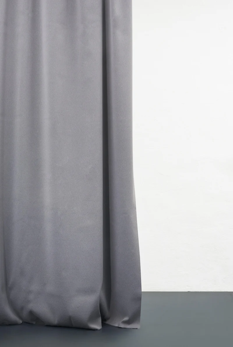 Blackout Curtains Twill Weave in Ash Grey Color