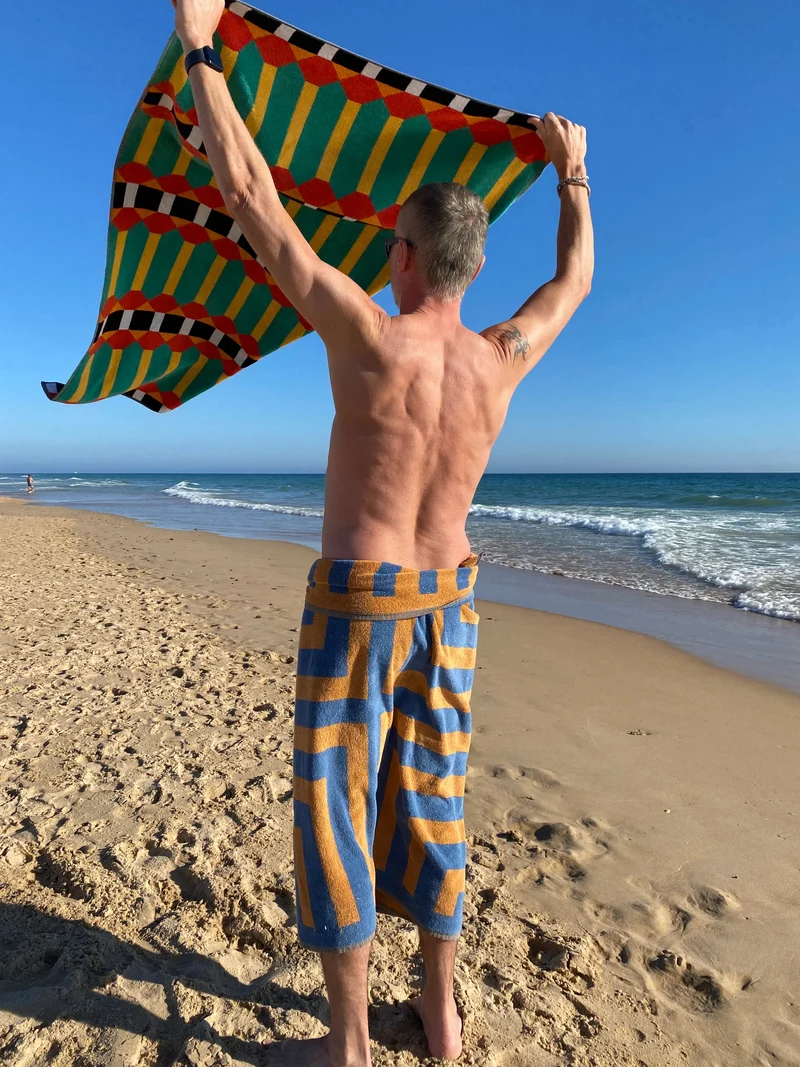 Beach Towel "Beach 1" by George Sowden - XL 100% Cotton