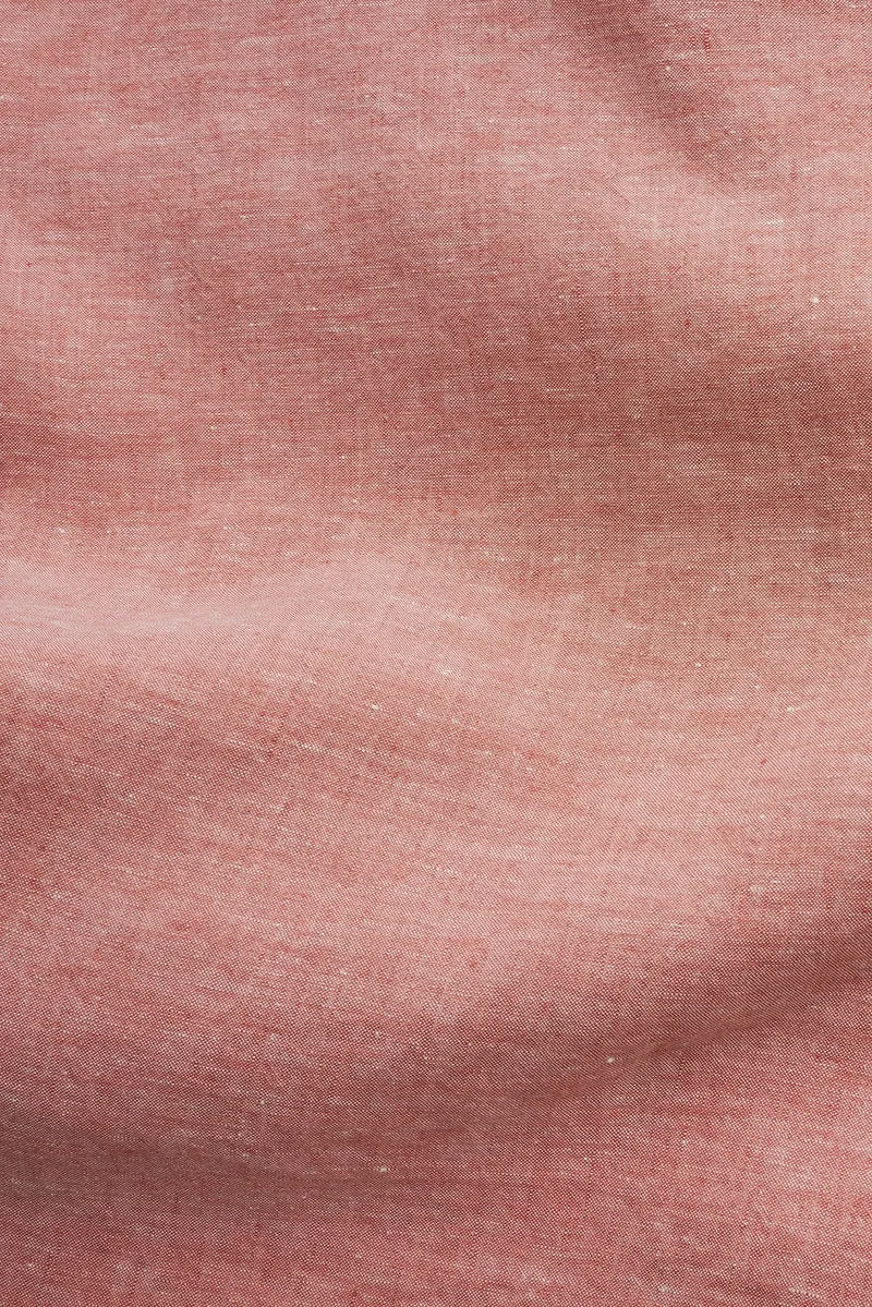 Melange Linen Curtains in Coral Color