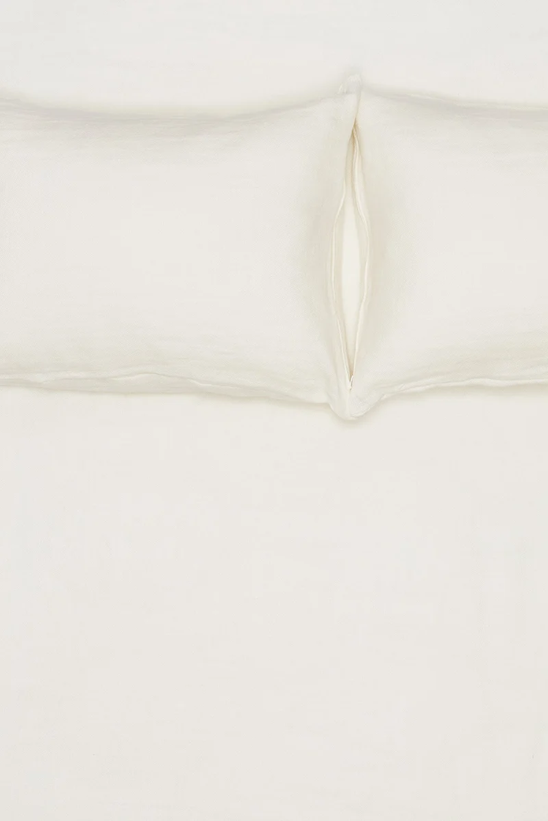 Linen Bedding Panama in Natural White Color
