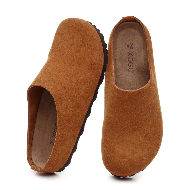 Sandalen mit Korkfußbett und Fußgewölbeunterstützung – bequeme, rutschfeste Lederclogs