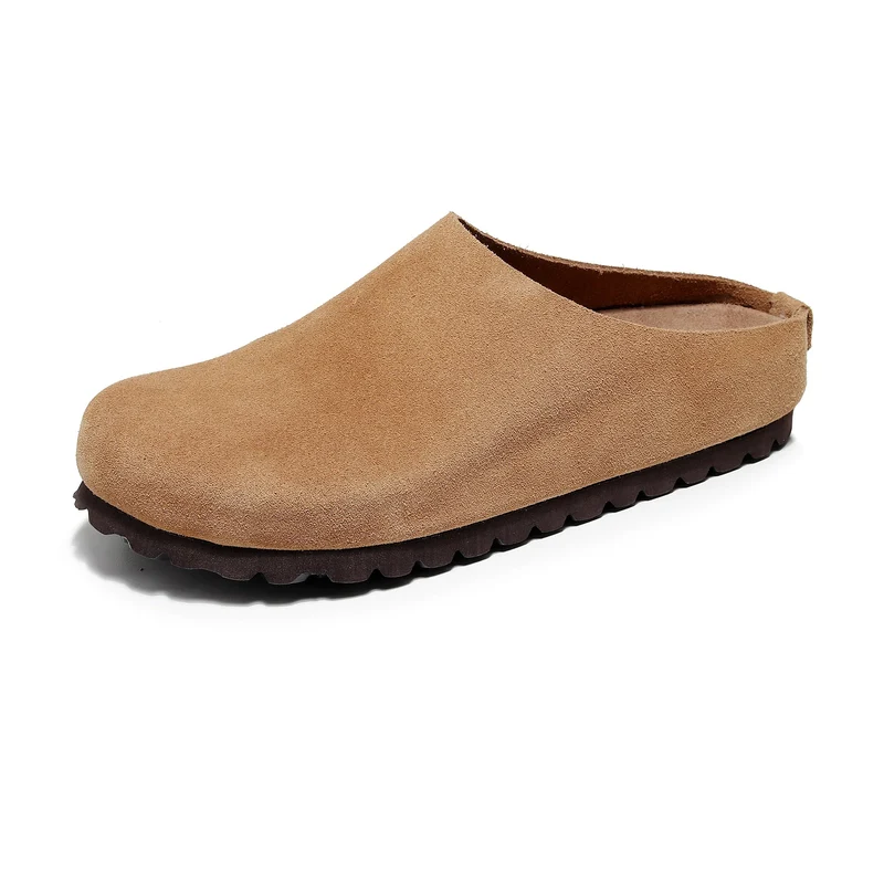 Sandalen mit Korkfußbett und Fußgewölbeunterstützung – bequeme, rutschfeste Lederclogs
