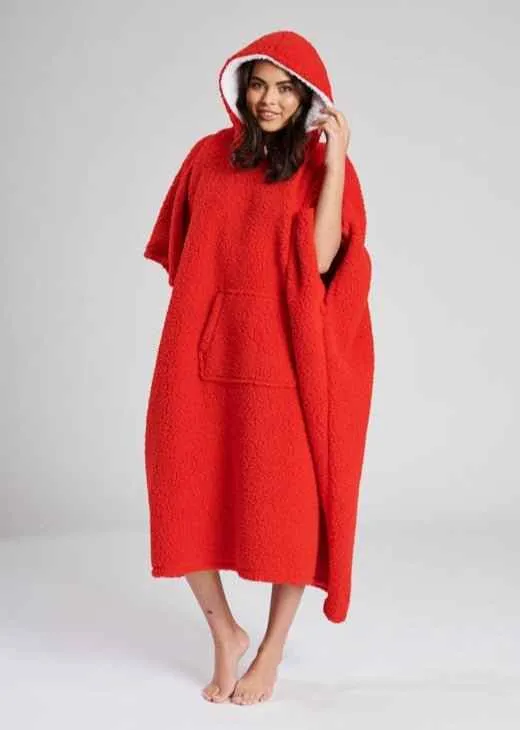 Oversize-Hoodie für Damen, superweicher, warmer Fleece-Poncho, Einheitsgröße