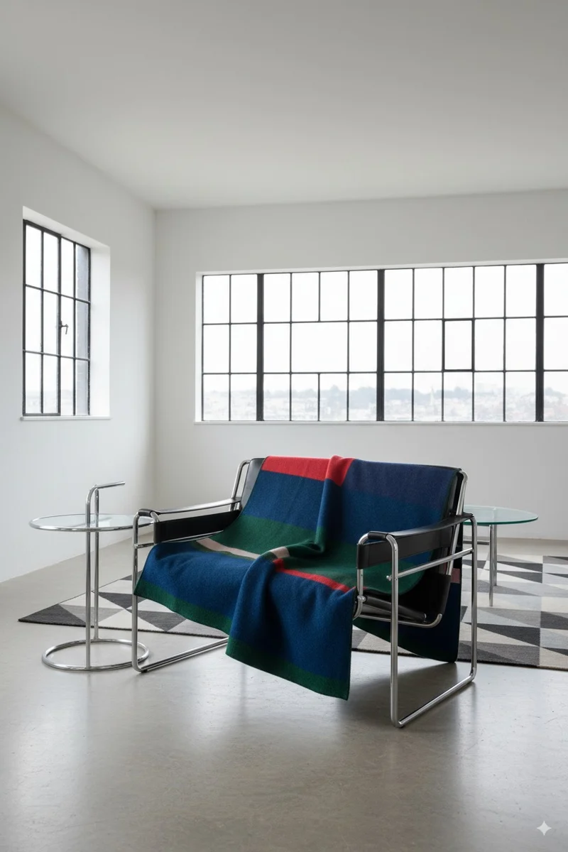 Wool Blanket "Bauhaused 1" by Michele Rondelli & Sophie Probst