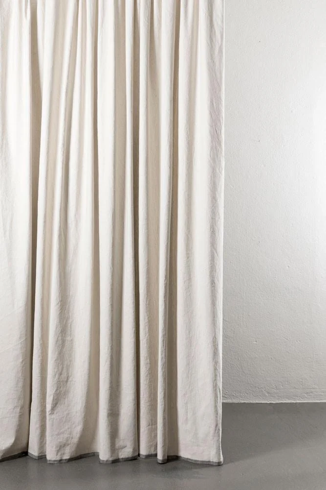 Cotton & Linen Curtains "Belize" in Sand & Stone Colors
