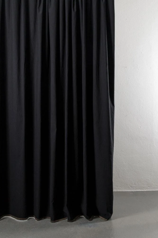Cotton & Linen Curtains "Belize" in Bronze & Black Colors