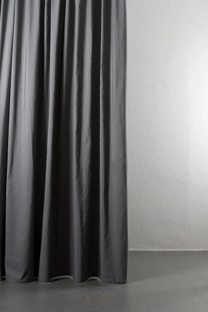 Cotton & Linen Curtains "Azura" in Grey Color