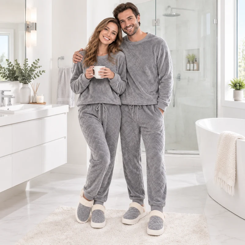 Plüschige, rutschfeste Kuschelpantoffeln für Paare: Gemeinsam winterlichen Komfort genießen