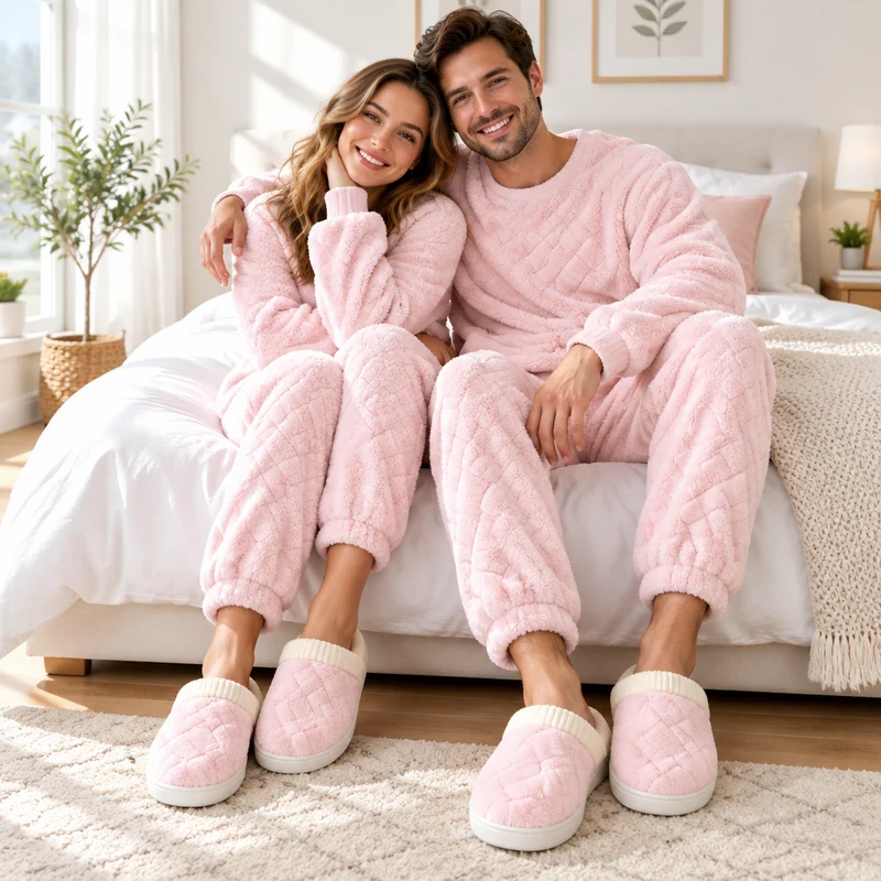 Plüschige, rutschfeste Kuschelpantoffeln für Paare: Gemeinsam winterlichen Komfort genießen