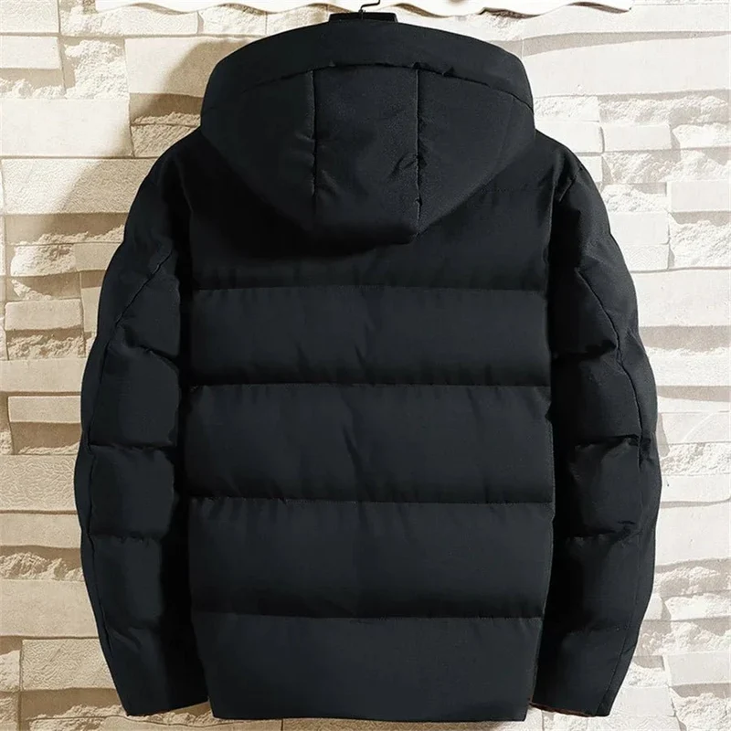 Dicke Winterjacke mit Kapuze aus Baumwolle für Herren – Stilvolle, winddichte Oberbekleidung