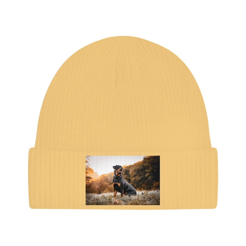 Foto Beanie - individuelle Strickmütze