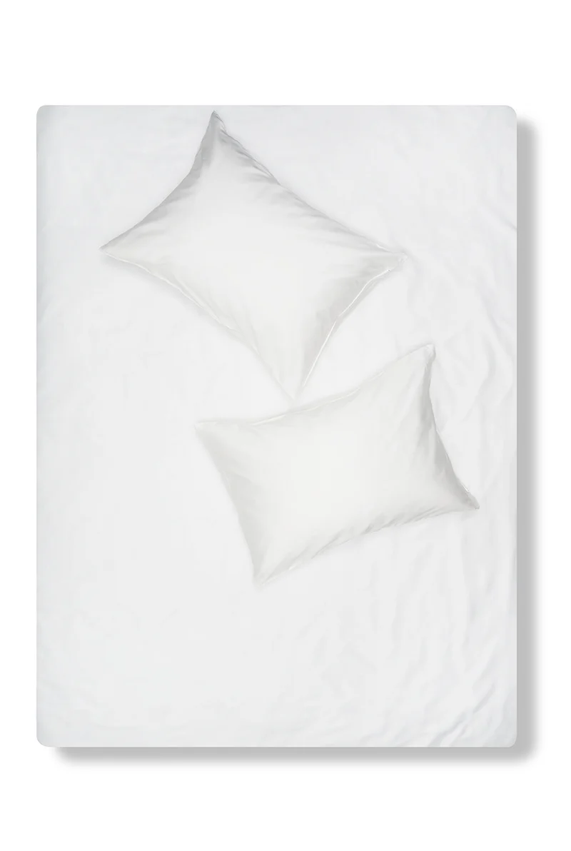 Organic Cotton Sateen Bedding "Naturale" in White color