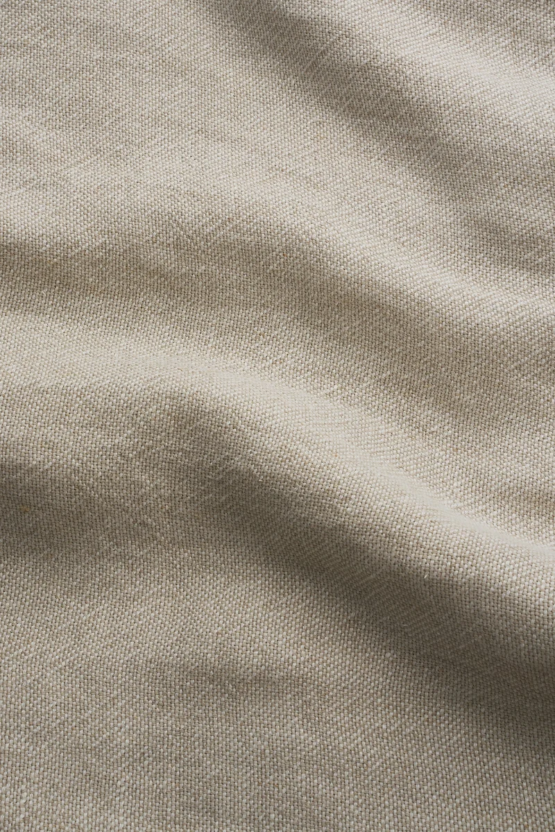 Linen Curtains Panama Weave in Sand Color