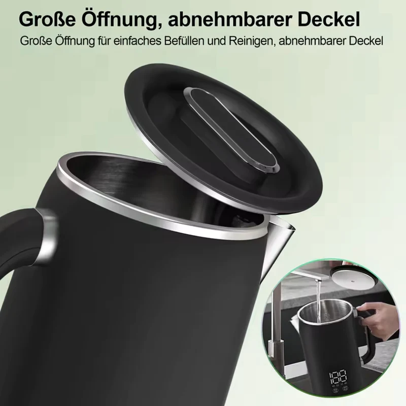 Heimwert Comfort Control Wasserkocher – Präzise Temperaturregelung, schnelles Erhitzen und elegantes Design für perfekt temperierte Getränke