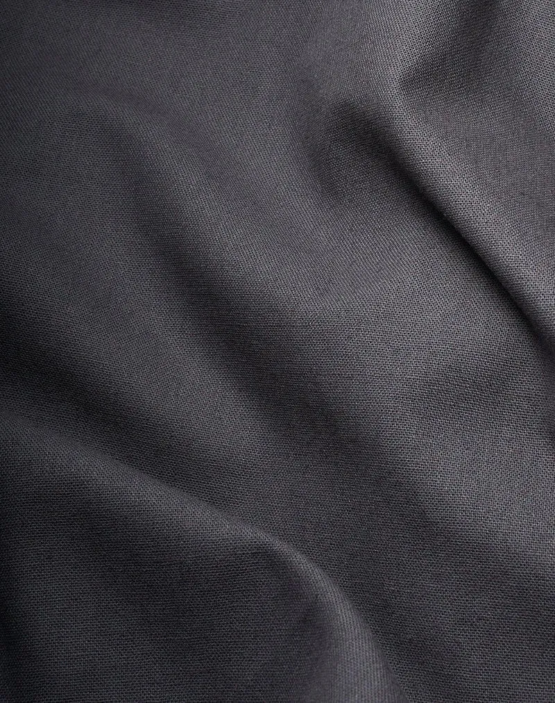 Hemp and Organic Cotton Curtains in Anthracite Color