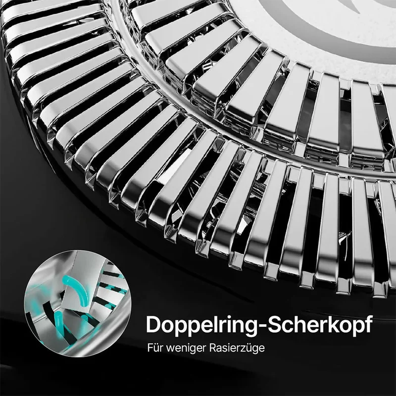 Herrenrasierer FK-3755 – Hochpräzise 4D-Scherköpfe und integrierter Trimmer für eine gründliche und komfortable Rasur