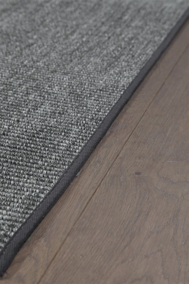Tappeto Etnico Sisal Boucle Grigio