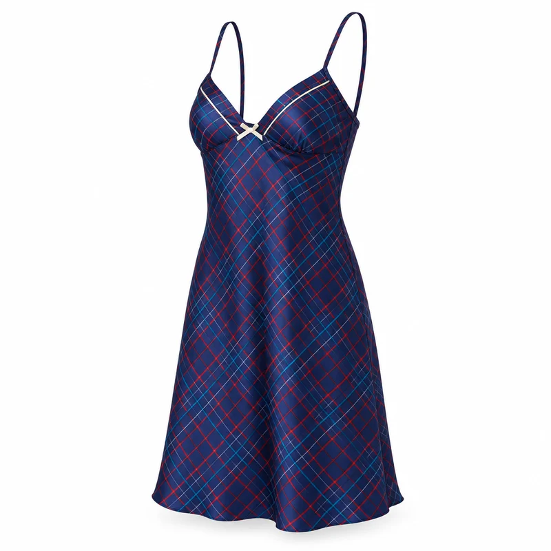 Satin-Hemdchen für Damen, Größen 8 bis 20, mit Petit-Fleur-Muster und Zierborte