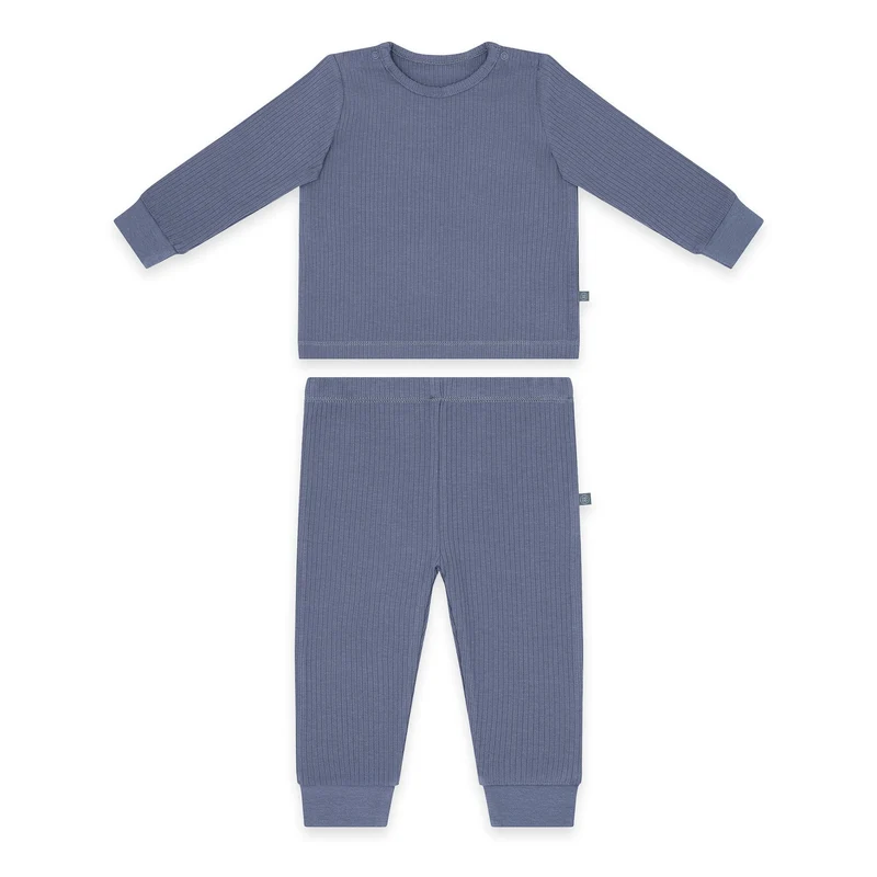 Schlafanzug lang 2-teilig | Essential Blau