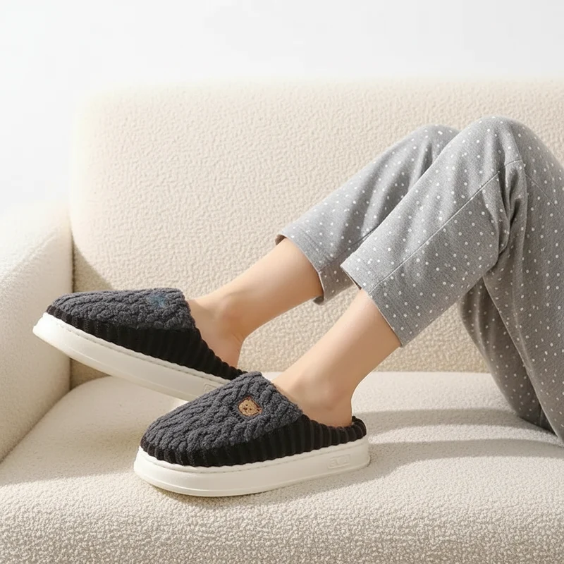 Kuschelige, flauschige Winterpantoffeln für Paare – Warm und komfortabel für drinnen