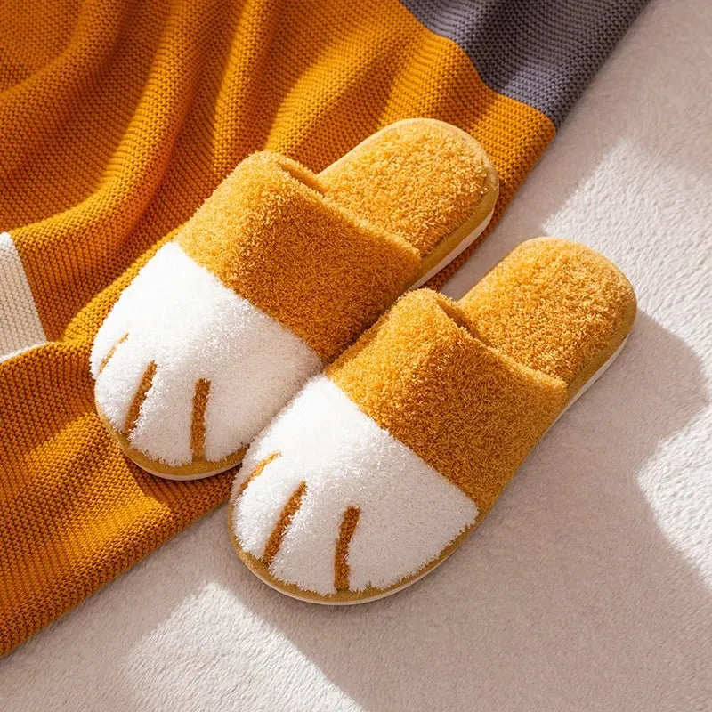 Kuschelige Katzenpfoten-Hausschuhe – Comwarm Winter-Plüsch-Designer-Hausschuhe aus Fell für Schlafzimmer und Innenbereich