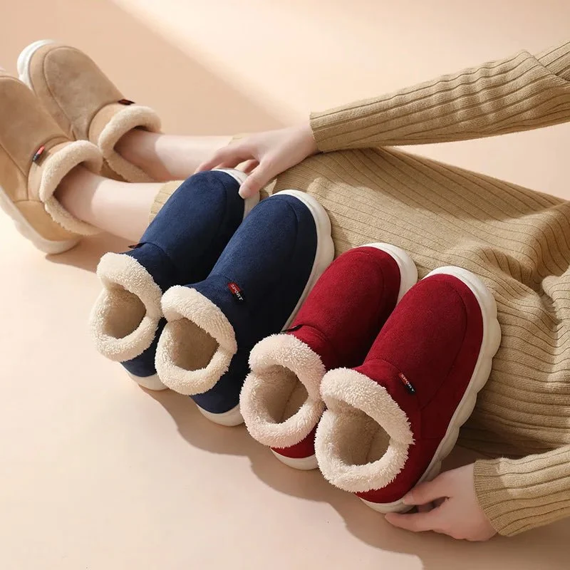 Asgard Winterkuschelpantoffeln für Damen und Herren – rutschfeste Fell-Schneestiefel