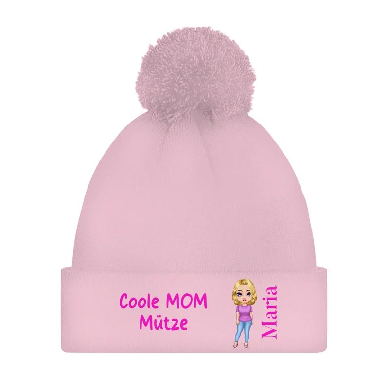Coole Mom Mütze - individuelle Bommelmütze