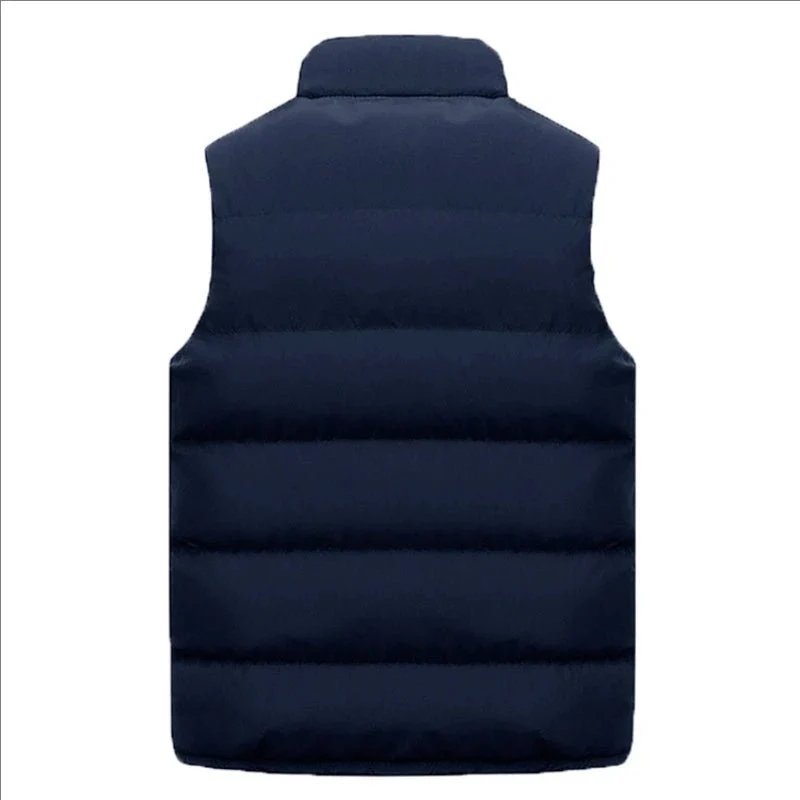 Lässige, ärmellose Herrenjacke – Warme, bequeme Weste mit Stehkragen für Herbst und Winter